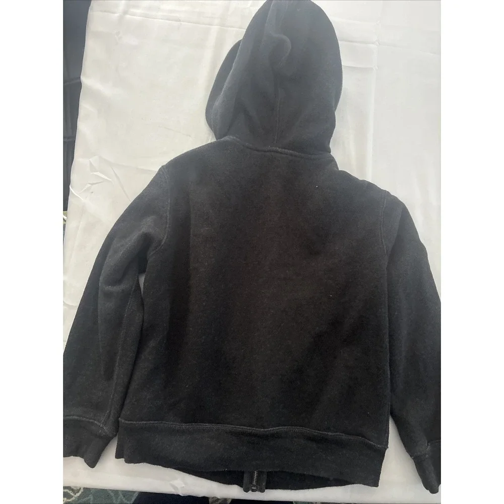 Boys Ralph Lauren Polo Zip Up Hoodie Size 8 Dark Heather Grey